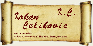 Kokan Čeliković vizit kartica
